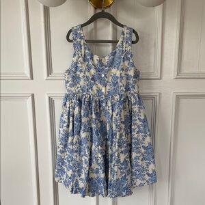 Blue Floral Tank Dress for Girls by Lacey Lane Size 9